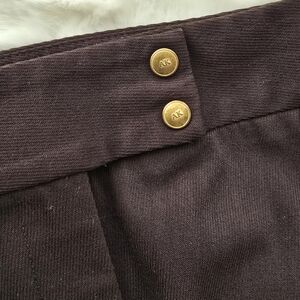 Vintage Anne Klein Womens Brown Trouser Pants
